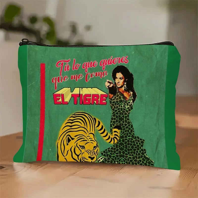 Women Bags In Amazon - 1ピース ローラ・フロレス「Let the Tigers Eat Me」メイクアップバッグ