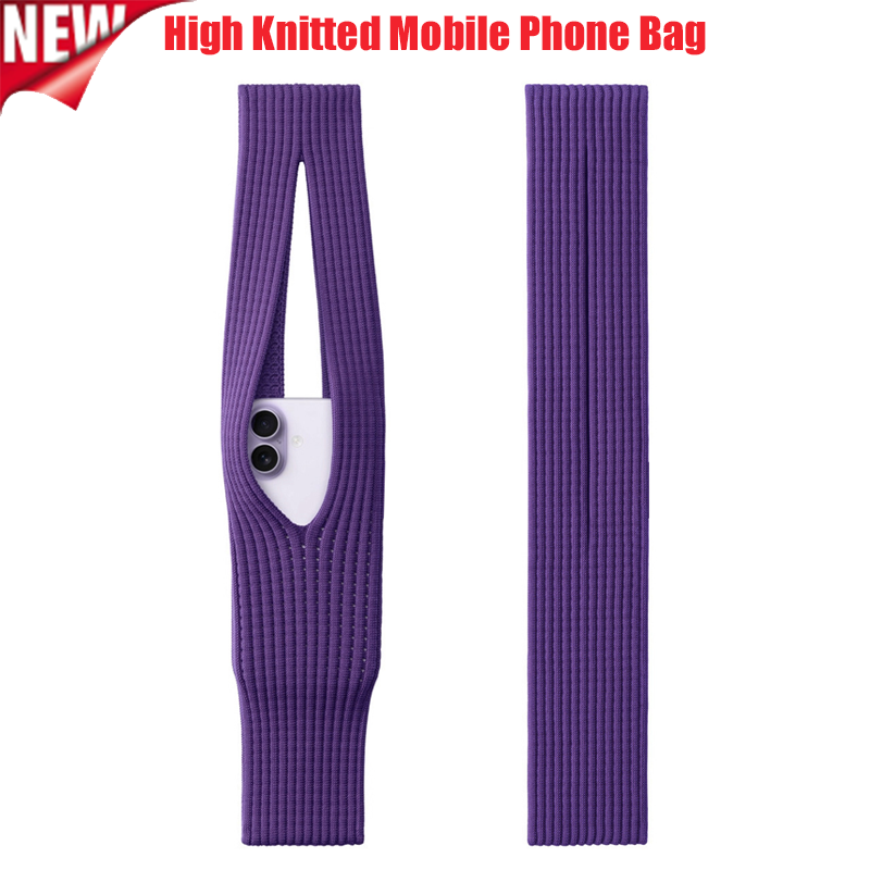 Women Bags Accessories - 新型2026年スマホポケット付き女性用バッグ、短さ40cm、長さ80cm、ファッショナブルなニット製携帯電話ミニバッグ、iPhone用ポータブルバッグ
