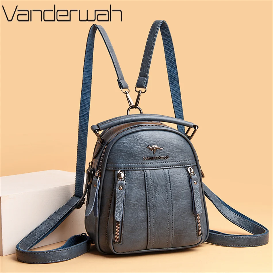 Women Bags In Sale - 女性用4 in 1レザーバックパック,多機能ショルダーバッグ,ファッショナブルな小さなバックパック,女の子用トラベルバッグ,新しいコレクション