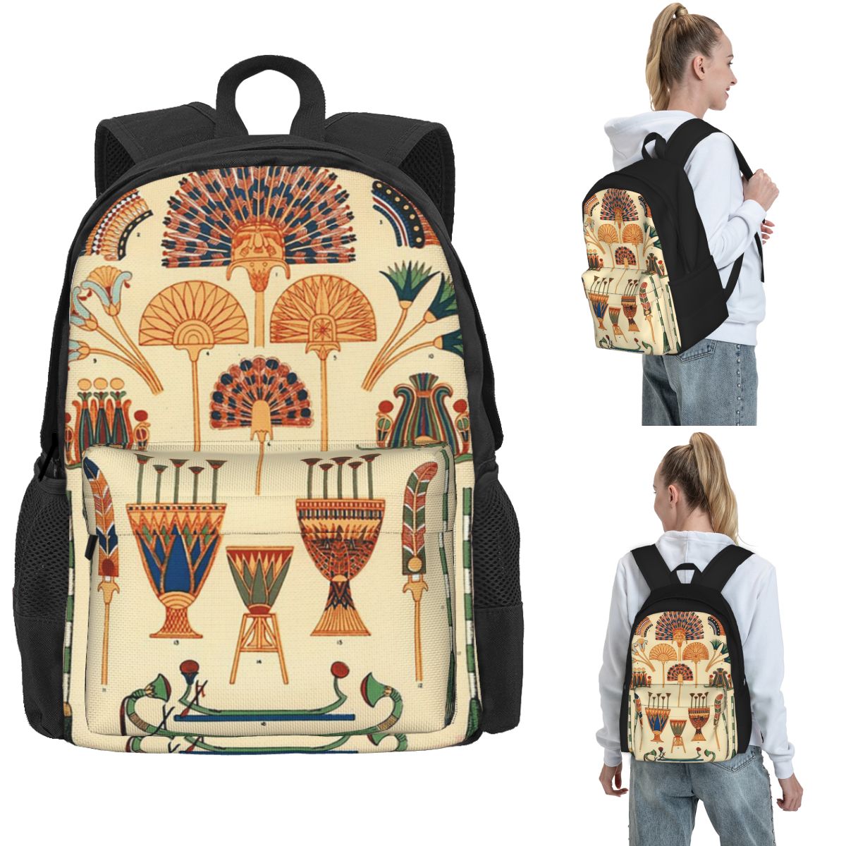 Women Bags Egypt Sale - 古代エジプトバックパックホットセールデイパック大容量子供ブックバッグスクールバッグショルダーバッグ男性女性用