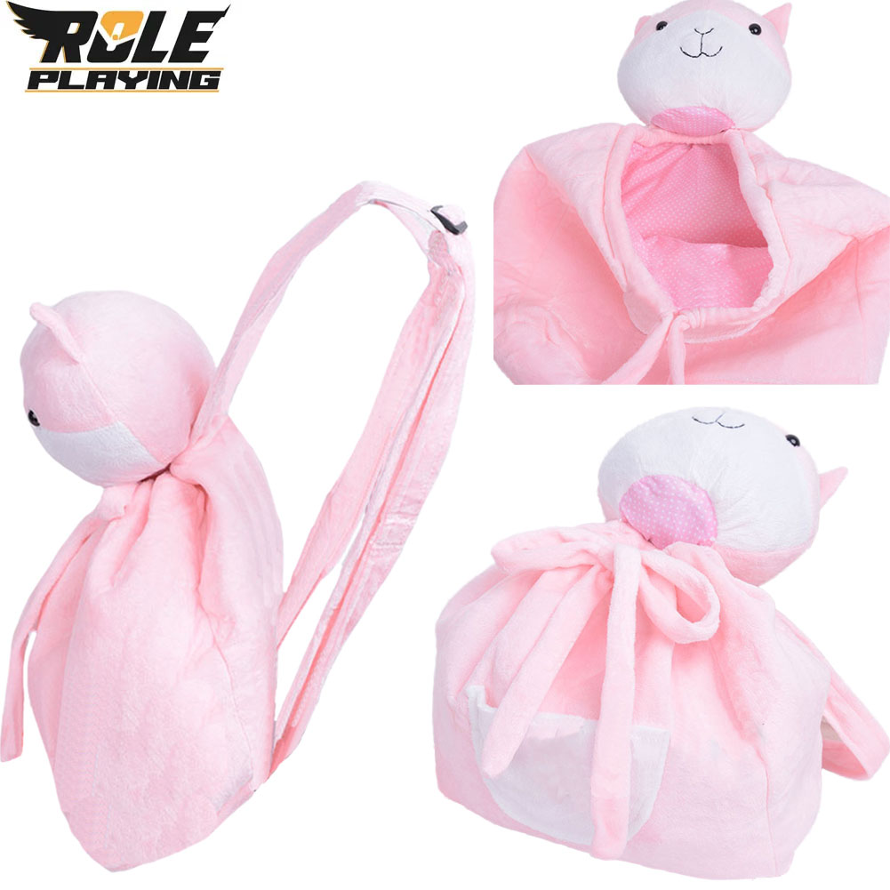 Women Bags Accessories - アニメダンガンのロンパ千秋ななみコスプレファンタジアピンク猫バックパックバッグ女性衣装変装アクセサリー女性小道具