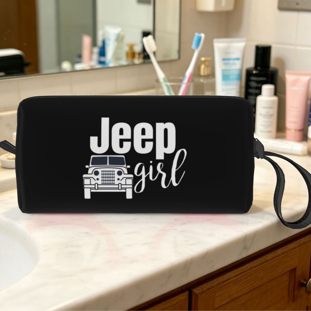 Women'S Jeep Bags - ジープガール メイクアップバッグ 化粧品オーガナイザー トイレタリー化粧品バッグ 女性用 ビューティー