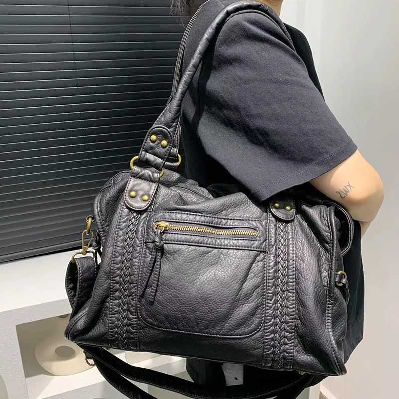 Women Bags In Sale - Y2Kスパイシーガールズ ヴィンテージクロスボディバッグ レディースPUソフトレザートートバッグ ホットセール レディースファッション バイクスタイルショルダーバッグ