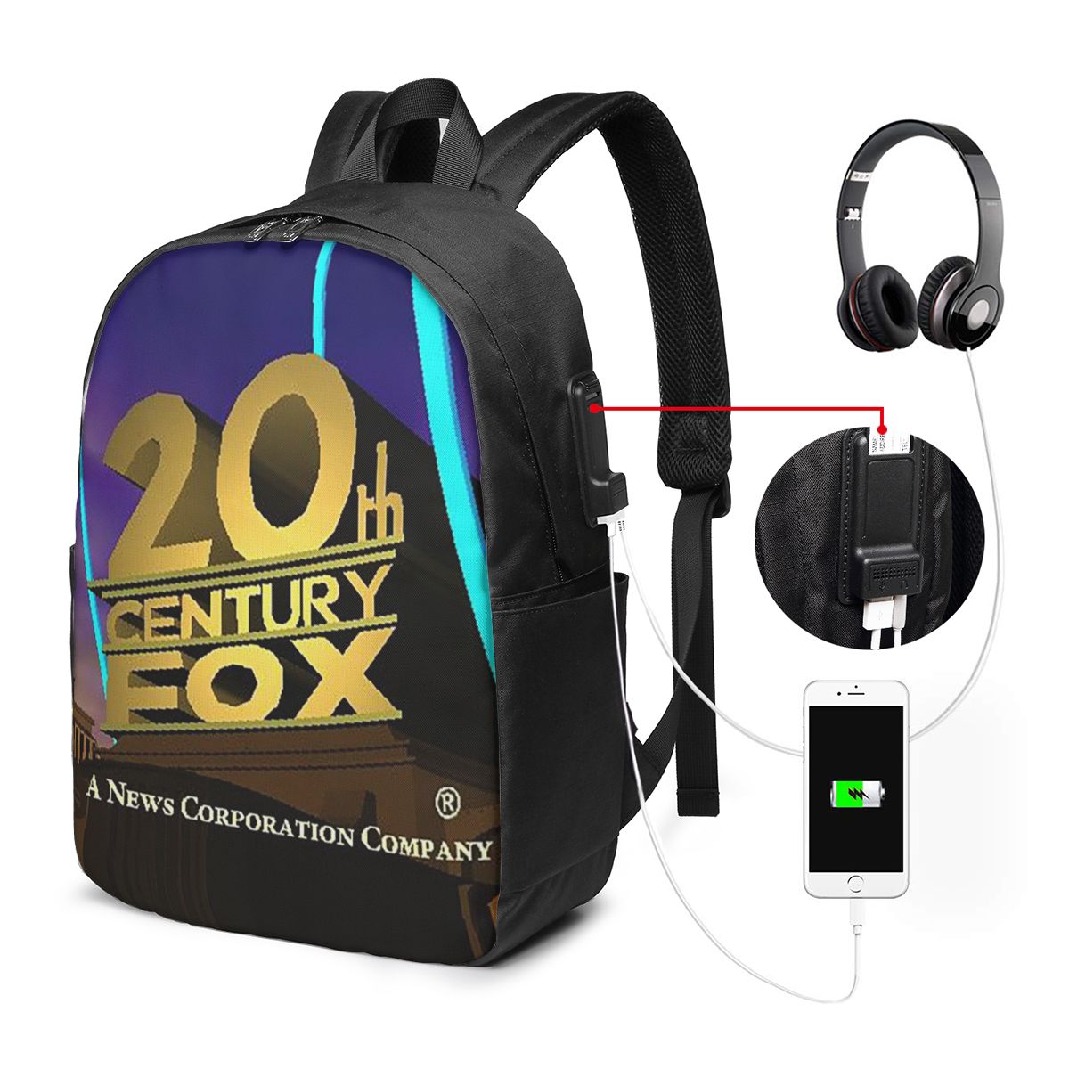 Women Bags College - 20th Century Fox クラシックバックパック旅行ノートブックバッグコンピュータ大学生スクールバッグラップトップショルダーバッグ男性用女性用