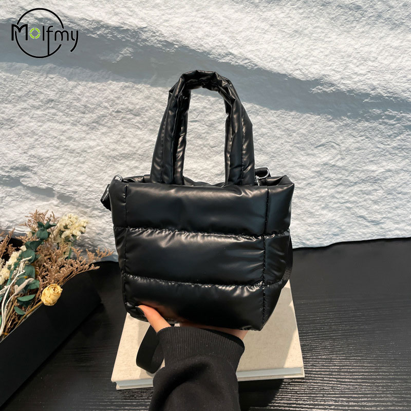 Women Bags In Sale - 女性バッグ女性ふくらんでいる軽量ハンドバッグ大容量キルティングショルダーバッグ調節可能なストラップパファートートハンドバッグショッピングバッグ