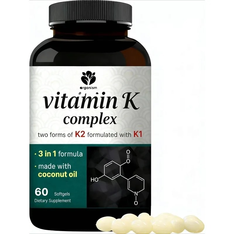 Women Bags Mk - ビタミンK複合体、K1+K2（MK-7およびMK-4）1食あたり2600mcg - 骨の健康をサポート