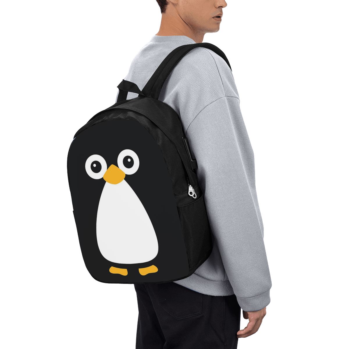 Women Bags For Laptop - かわいいベクターペンギンバックパック旅行ノートブックバッグコンピュータ大学生スクールバッグラップトップショルダーバッグ男性女性用