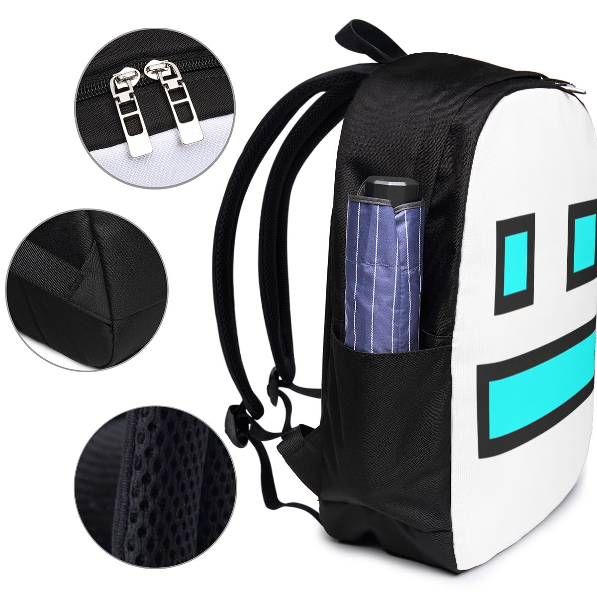 ビデオゲーム ジオメトリーダッシュ バックパック トラベルノ - Women Bags For Laptop のレビューと価格