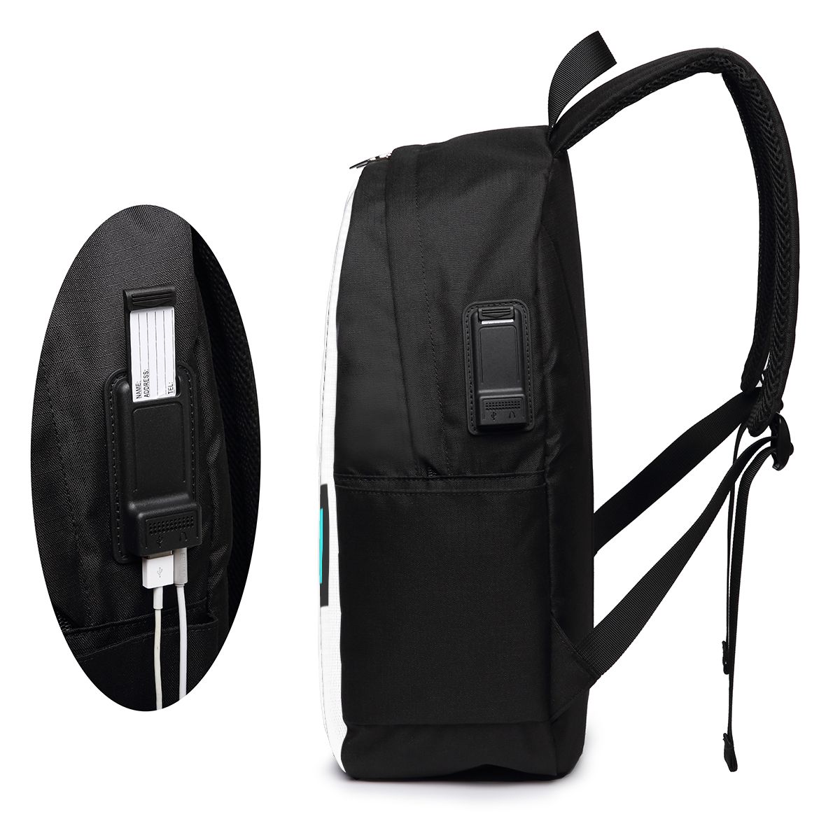 ビデオゲーム ジオメトリーダッシュ バックパック トラベルノ - Women Bags For Laptop のレビューと価格