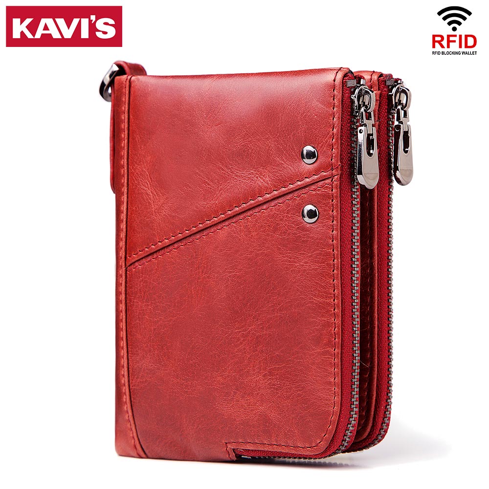 KAVIS 本革女性財布女性赤 Rfid 小銭入れ小さな財布 - Women'S Bags At M&S のレビューと価格