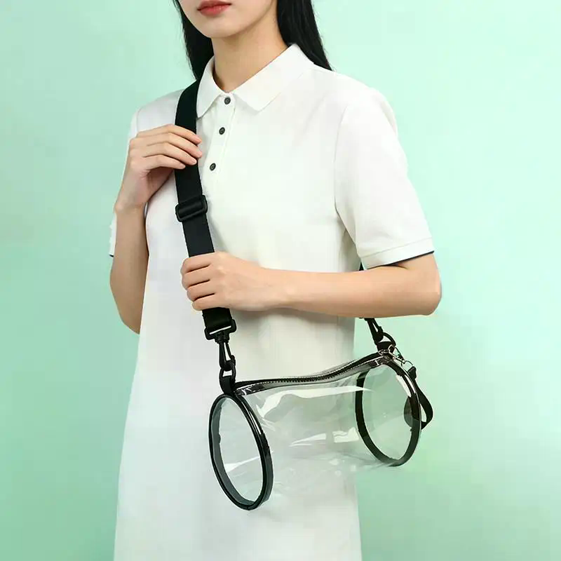 透明レーザークロスボディバッグ女性用円筒形ファッションミニシ - Women'S Crossbody Bags のレビューと価格