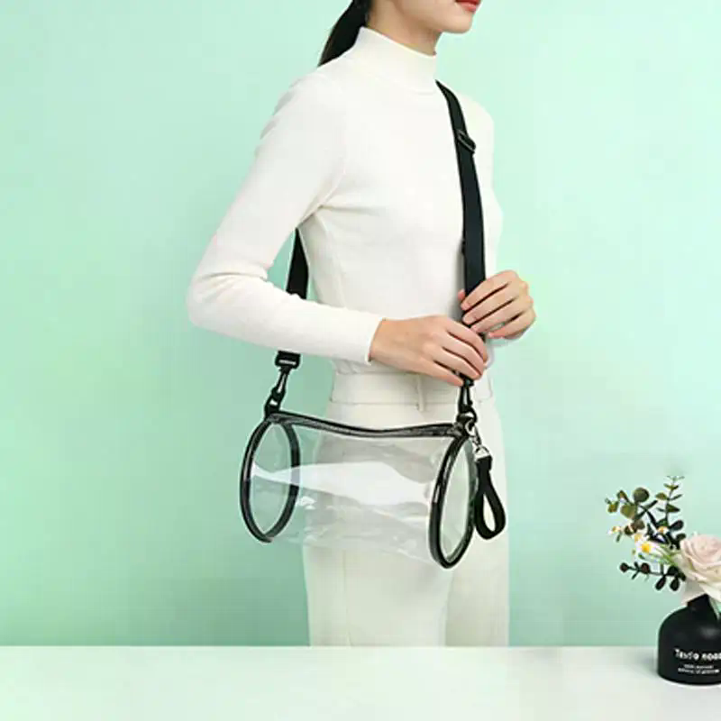 透明レーザークロスボディバッグ女性用円筒形ファッションミニシ - Women'S Crossbody Bags のレビューと価格