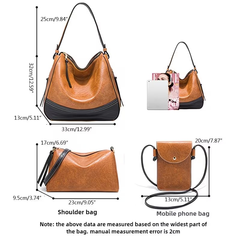 レディースバッグセット - 4点セット。 シンプルなコントラ - Women'S Crossbody Bags のレビューと価格