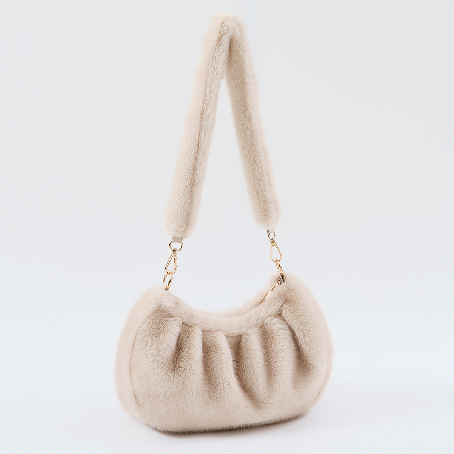 ネオミントラグジュアリーフェイクミンクファー プリーツクラウ - Women Bags Ru のレビューと価格