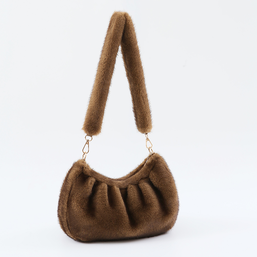 ネオミントラグジュアリーフェイクミンクファー プリーツクラウ - Women Bags Ru のレビューと価格