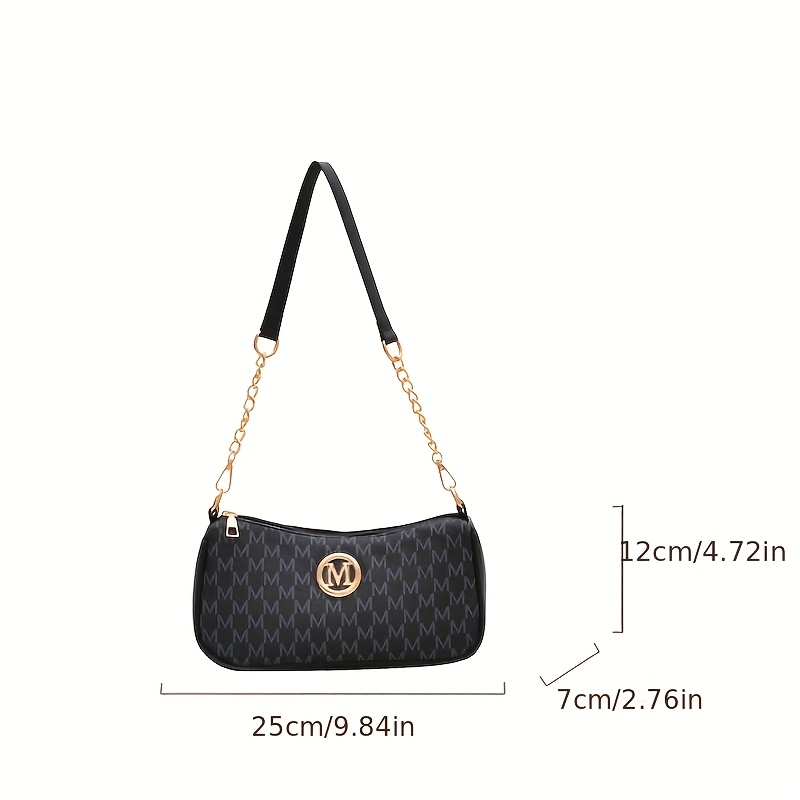 フランス風レトロな女性用アンダーアームバッグ、レタープリント - Women'S Bags At M&S のレビューと価格