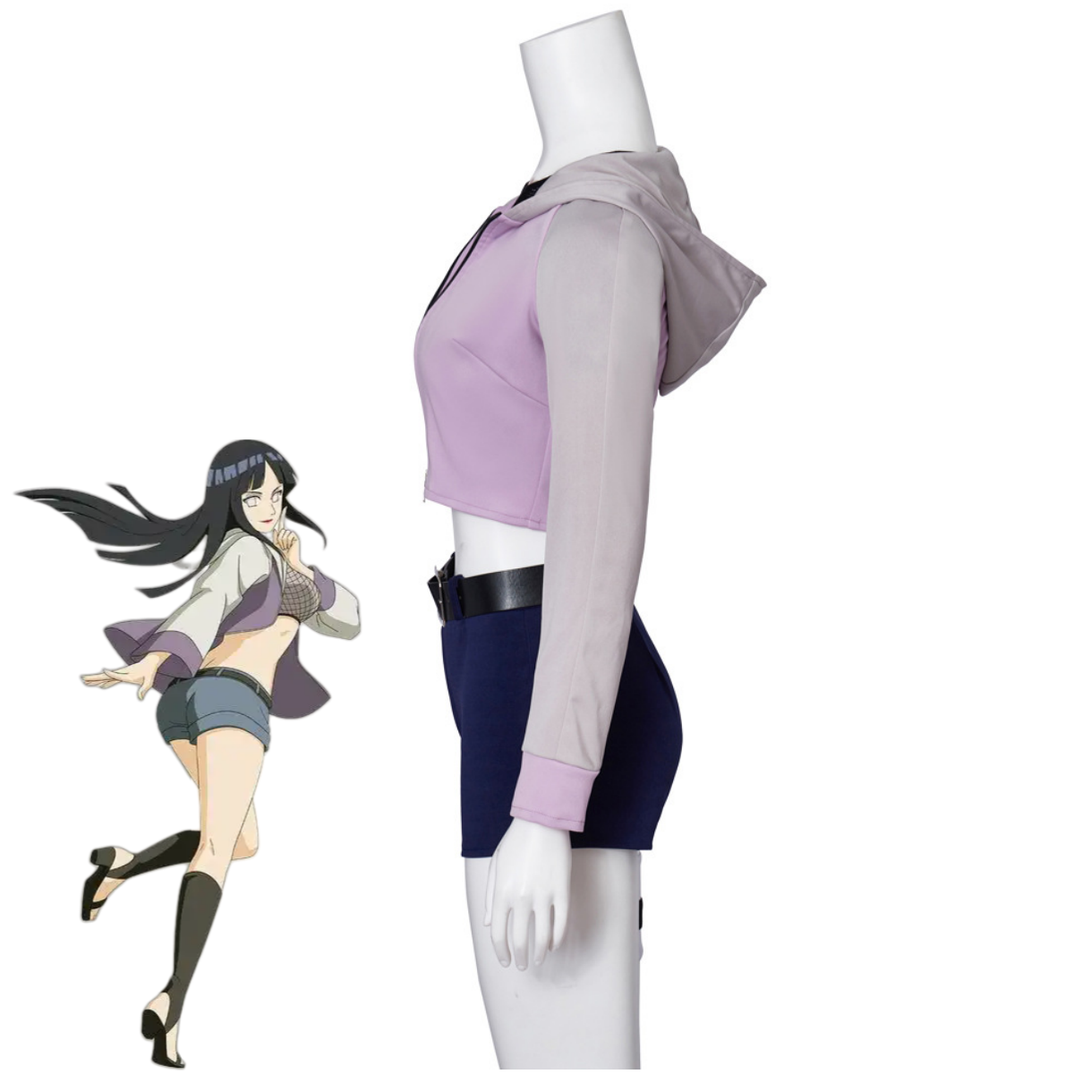 アニメ日向ヒナタコスプレ衣装日向一族紫フード付きパーカーコー - Women Bags Accessories のレビューと価格