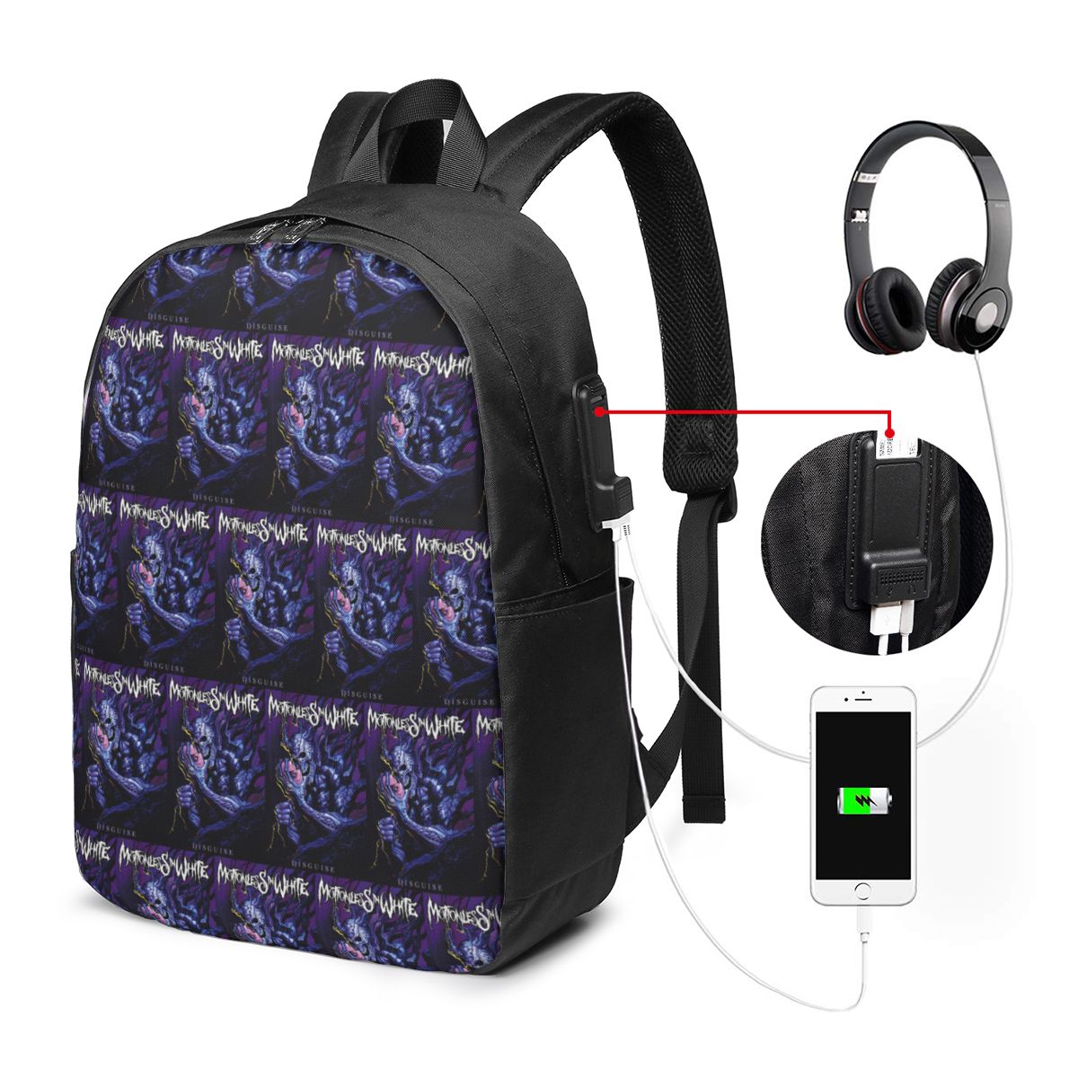 Motionless In White バックパック トラベ - Women Bags For Laptop のレビューと価格