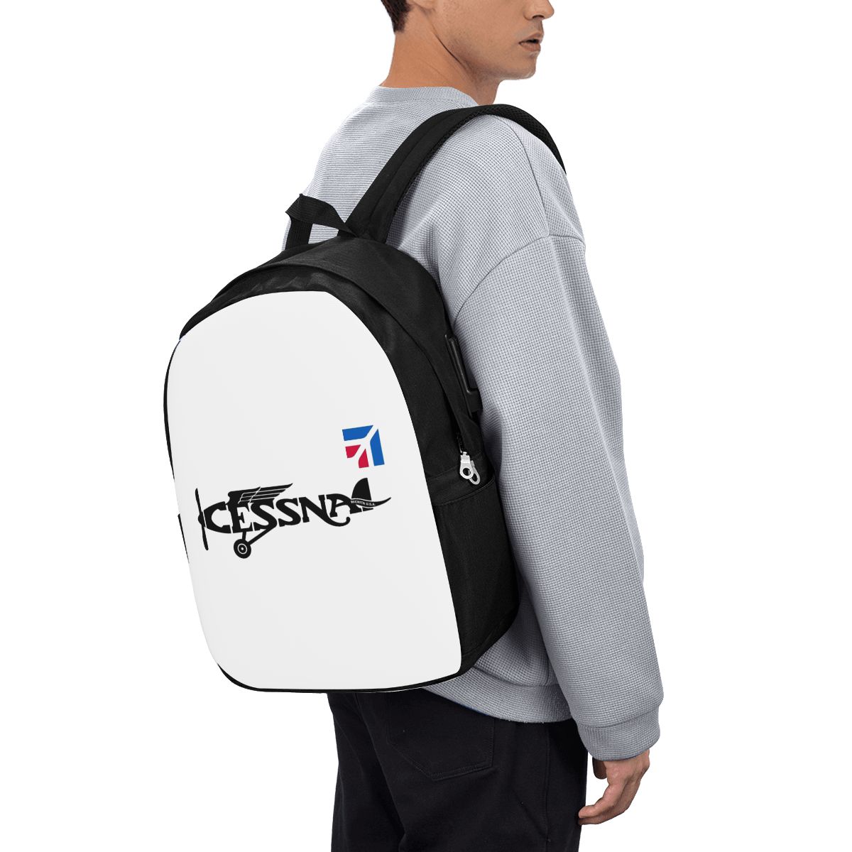 セスナロゴバックパック旅行ノートブックバッグコンピュータ大学 - Women Bags For Laptop のレビューと価格