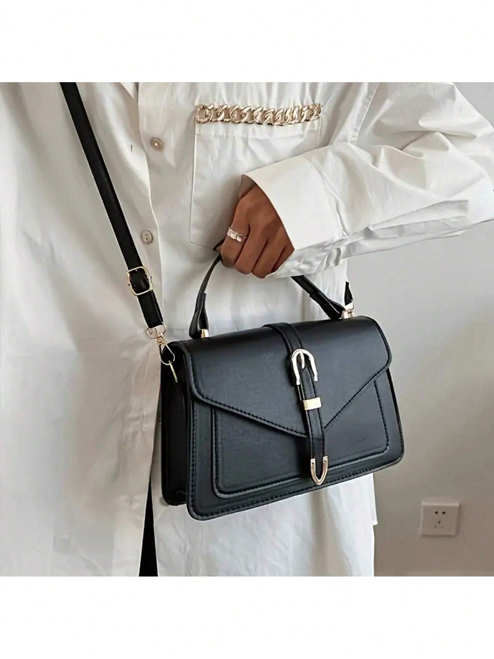 女性用PUレザーハンドバッグ エレガントなフラップスクエアシ - Women'S Crossbody Bags のレビューと価格