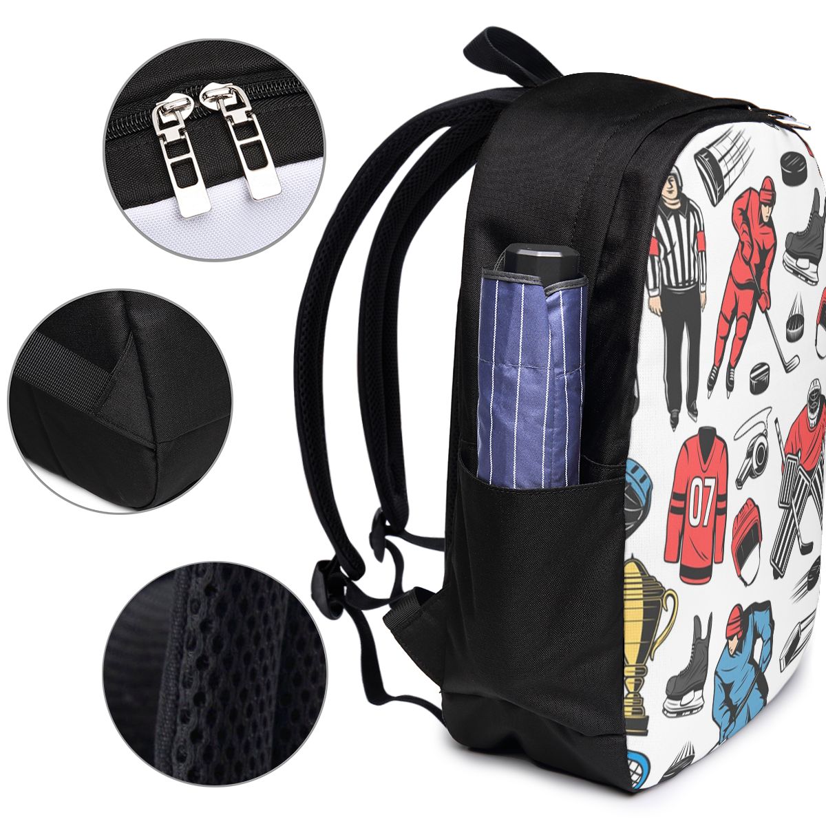 アイスホッケー選手オンリンクバックパック旅行ノートブックバッ - Women Bags For Laptop のレビューと価格