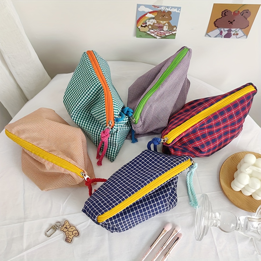 ホットセール レディース チェック柄 化粧ポーチ 大容量 コ - Women Bags In Sale のレビューと価格