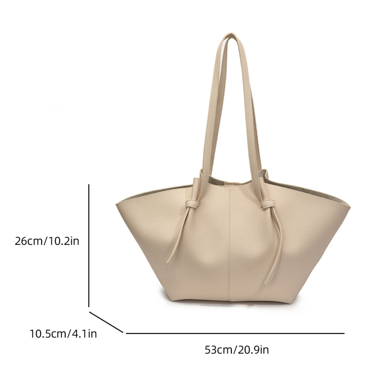 トレンディなミニマリストスタイルの大容量扇形トートバッグ、ラ - Women Bags Mk のレビューと価格