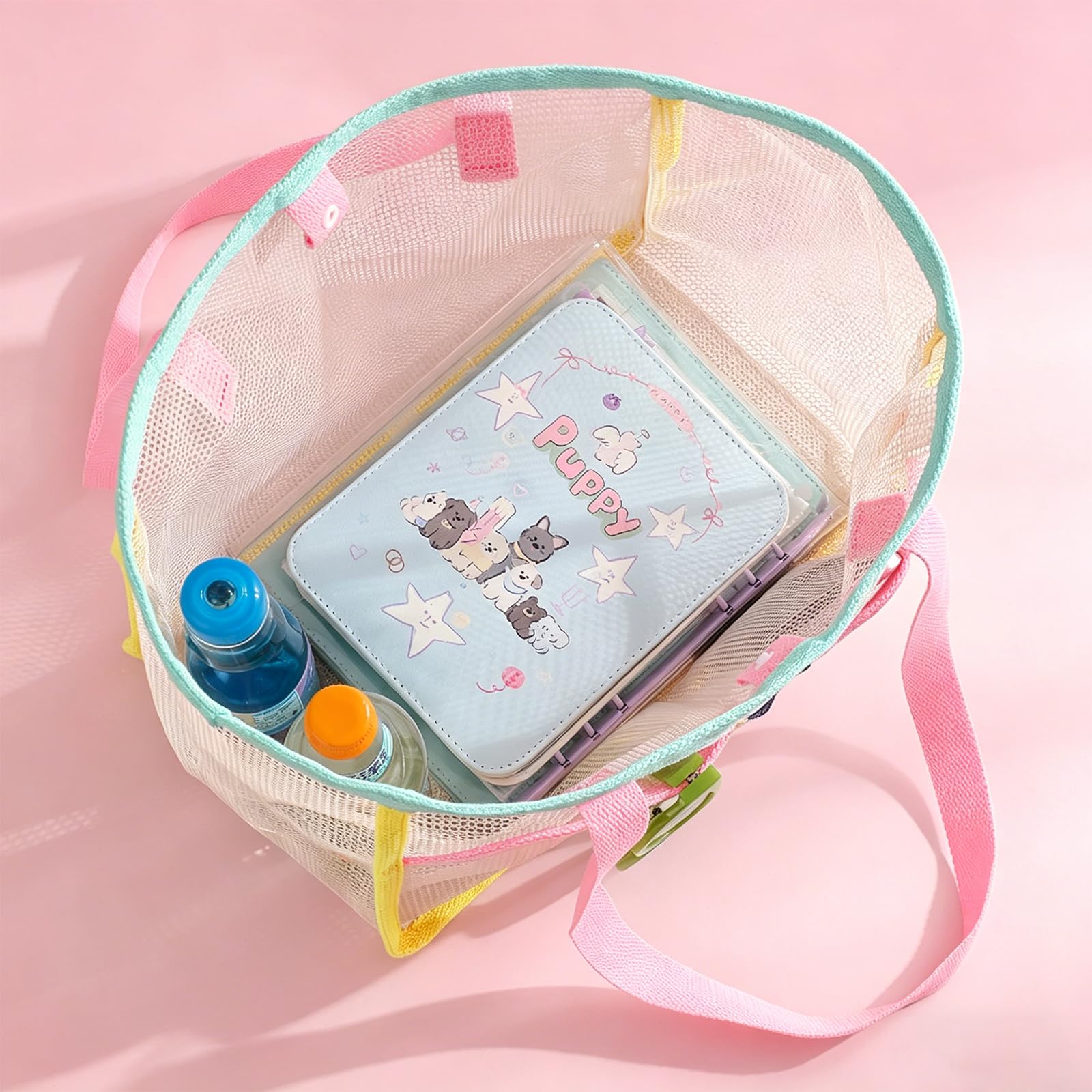 女性用ビーチバッグ カラフルな折りたたみ式ネットサンドトート - Women Bags Accessories のレビューと価格