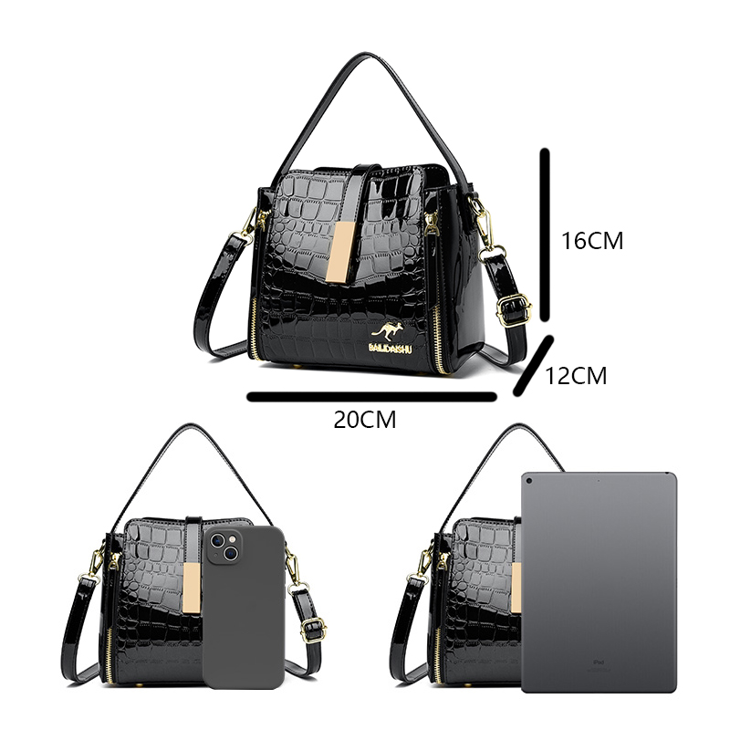 ファッション新しい女性ハンドバッグ高品質ワニ柄レザートートバ - Women Bags Mk のレビューと価格
