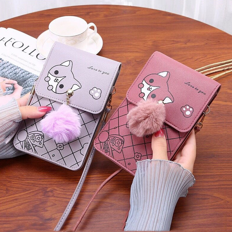 かわいい漫画柄のタッチスクリーン対応スマホバッグ 女性用 - - Women Bags In Amazon のレビューと価格