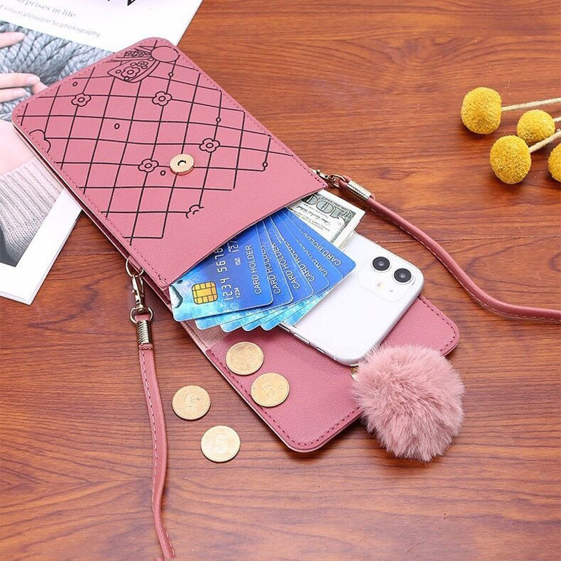 かわいい漫画柄のタッチスクリーン対応スマホバッグ 女性用 - - Women Bags In Amazon のレビューと価格