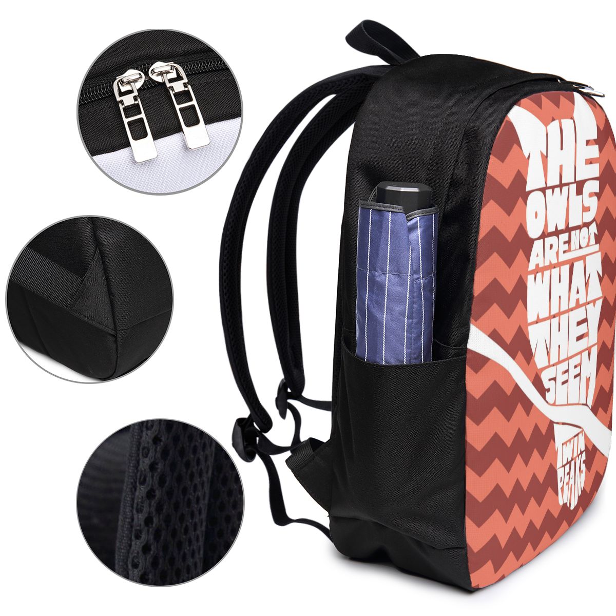 ツインピークスレッドルームバックパック旅行ノートブックバッグ - Women Bags For Laptop のレビューと価格