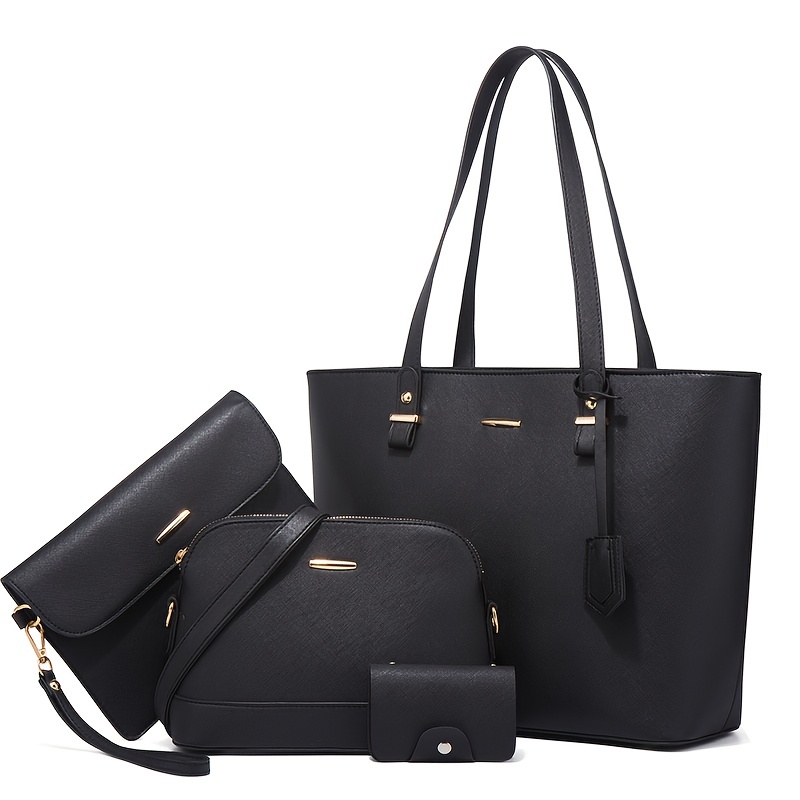 4点セット ファッション レディースバッグセット 無地 トー - Women'S Crossbody Bags のレビューと価格